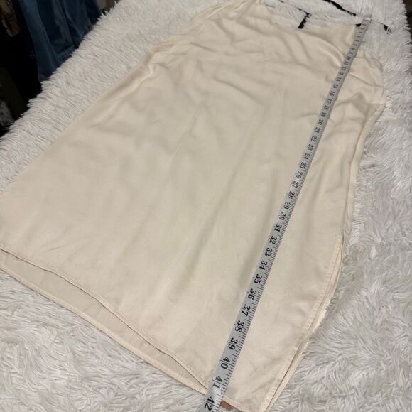 Lunya Washable Silk Slip Nightgown Dress Large in White Black - Picture 6 of 7